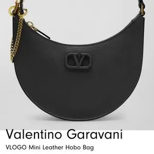 【関税&送料込】Valentino Garavani Black Leather Hobo Vlogo Valentino Garavani - Go-hobo Leather bag black - The Corner